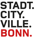 Logo Stadt Bonn mit den Worten "Stadt. City. Ville. Bonn."