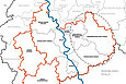 Karte der Region Köln/Bonn auf der das Bergische RheinLand eingegrenzt ist