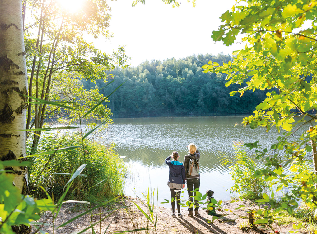 Wandernde an der Erft